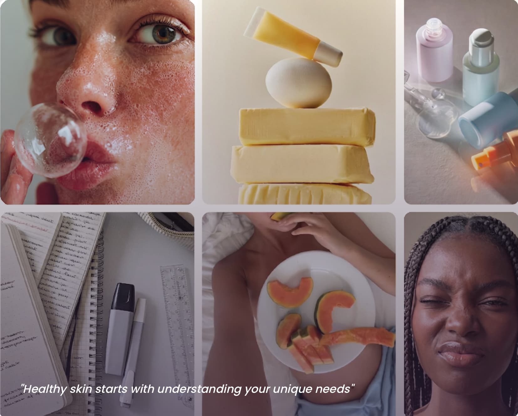 Skincare collage