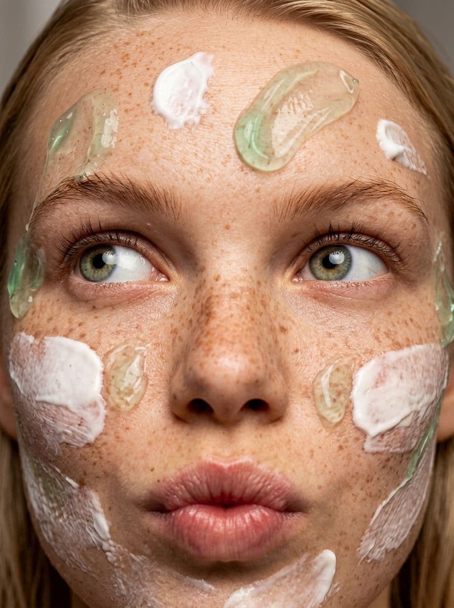 Teen with skincare