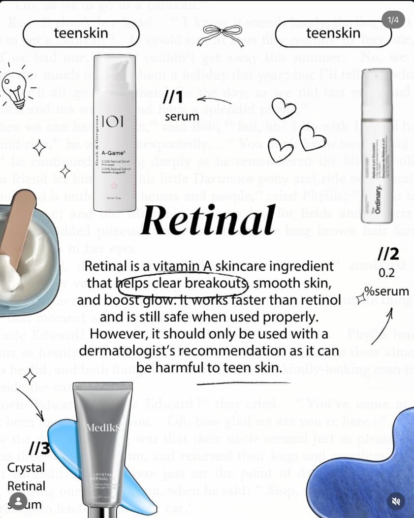 Teen Skin Instagram post — retinal